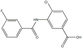 4-chloro-3-[(3-fluorobenzoyl)amino]benzoic acid,,结构式