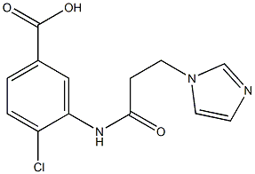 4-chloro-3-{[3-(1H-imidazol-1-yl)propanoyl]amino}benzoic acid 化学構造式