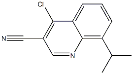 4-chloro-8-(propan-2-yl)quinoline-3-carbonitrile,,结构式