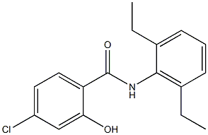 4-chloro-N-(2,6-diethylphenyl)-2-hydroxybenzamide Structure