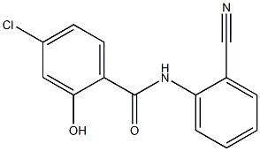 4-chloro-N-(2-cyanophenyl)-2-hydroxybenzamide Struktur