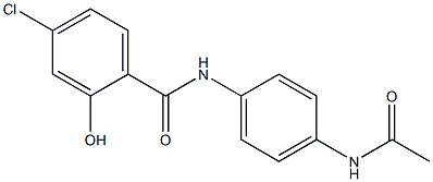 4-chloro-N-(4-acetamidophenyl)-2-hydroxybenzamide 结构式