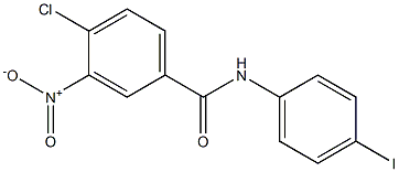 4-chloro-N-(4-iodophenyl)-3-nitrobenzamide,,结构式
