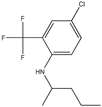 4-chloro-N-(pentan-2-yl)-2-(trifluoromethyl)aniline,,结构式