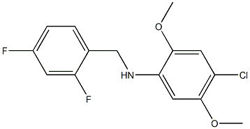 4-chloro-N-[(2,4-difluorophenyl)methyl]-2,5-dimethoxyaniline 化学構造式