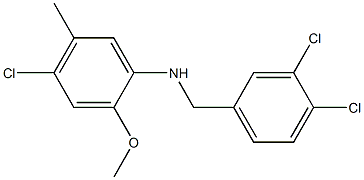  4-chloro-N-[(3,4-dichlorophenyl)methyl]-2-methoxy-5-methylaniline