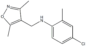 4-chloro-N-[(3,5-dimethyl-1,2-oxazol-4-yl)methyl]-2-methylaniline 结构式