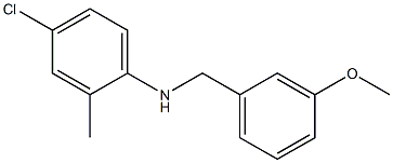 4-chloro-N-[(3-methoxyphenyl)methyl]-2-methylaniline 化学構造式