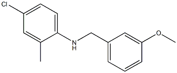 4-chloro-N-[(3-methoxyphenyl)methyl]-2-methylaniline Structure