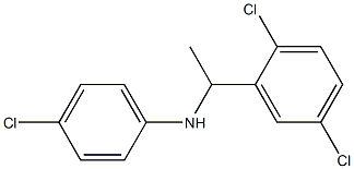 4-chloro-N-[1-(2,5-dichlorophenyl)ethyl]aniline,,结构式