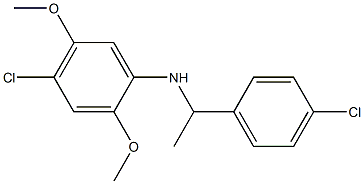 4-chloro-N-[1-(4-chlorophenyl)ethyl]-2,5-dimethoxyaniline Struktur