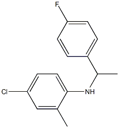 4-chloro-N-[1-(4-fluorophenyl)ethyl]-2-methylaniline 化学構造式