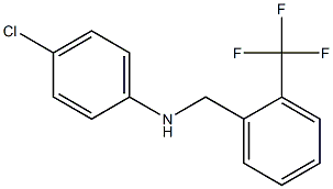 4-chloro-N-{[2-(trifluoromethyl)phenyl]methyl}aniline 结构式