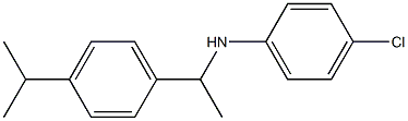 4-chloro-N-{1-[4-(propan-2-yl)phenyl]ethyl}aniline 化学構造式