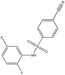 4-cyano-N-(2,5-difluorophenyl)benzenesulfonamide Struktur