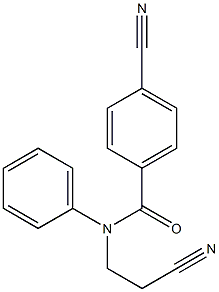 4-cyano-N-(2-cyanoethyl)-N-phenylbenzamide 结构式