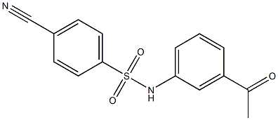 4-cyano-N-(3-acetylphenyl)benzene-1-sulfonamide 化学構造式
