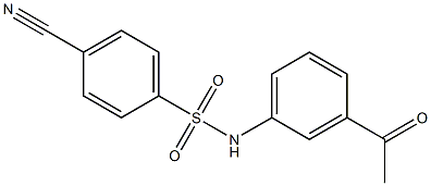 4-cyano-N-(3-acetylphenyl)benzene-1-sulfonamide 结构式