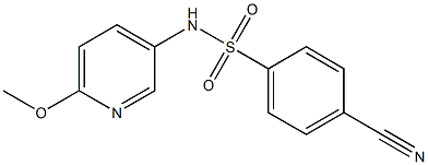 4-cyano-N-(6-methoxypyridin-3-yl)benzenesulfonamide Struktur