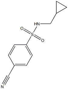 4-cyano-N-(cyclopropylmethyl)benzenesulfonamide Structure