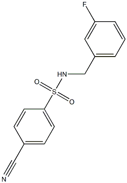 4-cyano-N-[(3-fluorophenyl)methyl]benzene-1-sulfonamide
