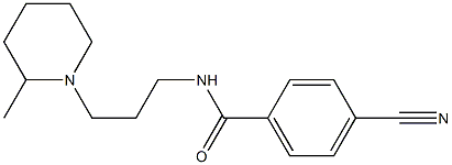 4-cyano-N-[3-(2-methylpiperidin-1-yl)propyl]benzamide Struktur