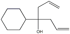 4-cyclohexylhepta-1,6-dien-4-ol,,结构式