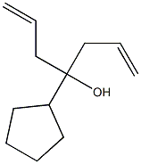 4-cyclopentylhepta-1,6-dien-4-ol,,结构式