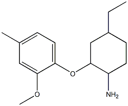 4-ethyl-2-(2-methoxy-4-methylphenoxy)cyclohexan-1-amine Structure