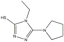 4-ethyl-5-pyrrolidin-1-yl-4H-1,2,4-triazole-3-thiol Structure
