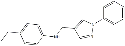 4-ethyl-N-[(1-phenyl-1H-pyrazol-4-yl)methyl]aniline Struktur