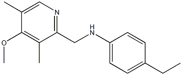 4-ethyl-N-[(4-methoxy-3,5-dimethylpyridin-2-yl)methyl]aniline Struktur