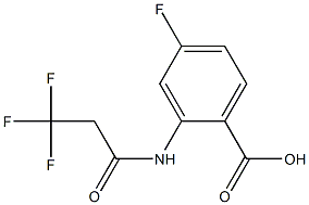 4-fluoro-2-[(3,3,3-trifluoropropanoyl)amino]benzoic acid Struktur