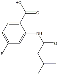 4-fluoro-2-[(3-methylbutanoyl)amino]benzoic acid Struktur