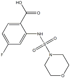 4-fluoro-2-[(morpholine-4-sulfonyl)amino]benzoic acid,,结构式