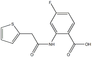 4-fluoro-2-[(thien-2-ylacetyl)amino]benzoic acid Structure