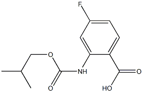 4-fluoro-2-{[(2-methylpropoxy)carbonyl]amino}benzoic acid,,结构式