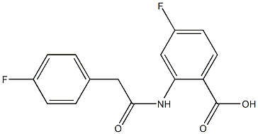 4-fluoro-2-{[(4-fluorophenyl)acetyl]amino}benzoic acid Structure