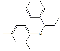 4-fluoro-2-methyl-N-(1-phenylpropyl)aniline Struktur