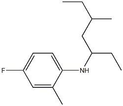 4-fluoro-2-methyl-N-(5-methylheptan-3-yl)aniline 结构式