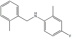 4-fluoro-2-methyl-N-[(2-methylphenyl)methyl]aniline Struktur