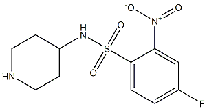 4-fluoro-2-nitro-N-(piperidin-4-yl)benzene-1-sulfonamide|