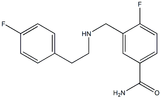4-fluoro-3-({[2-(4-fluorophenyl)ethyl]amino}methyl)benzamide 化学構造式