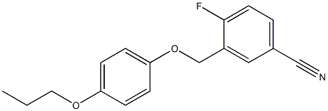 4-fluoro-3-(4-propoxyphenoxymethyl)benzonitrile 化学構造式