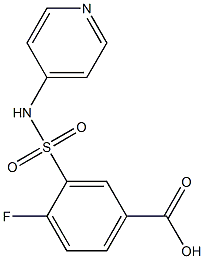 4-fluoro-3-(pyridin-4-ylsulfamoyl)benzoic acid Structure