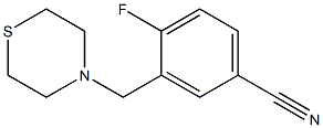 4-fluoro-3-(thiomorpholin-4-ylmethyl)benzonitrile Struktur