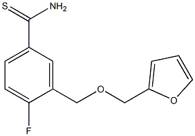 4-fluoro-3-[(2-furylmethoxy)methyl]benzenecarbothioamide 化学構造式