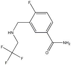 4-fluoro-3-{[(2,2,2-trifluoroethyl)amino]methyl}benzamide,,结构式