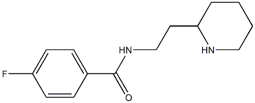 4-fluoro-N-(2-piperidin-2-ylethyl)benzamide,,结构式