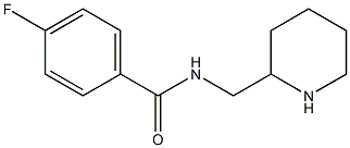 4-fluoro-N-(piperidin-2-ylmethyl)benzamide 化学構造式